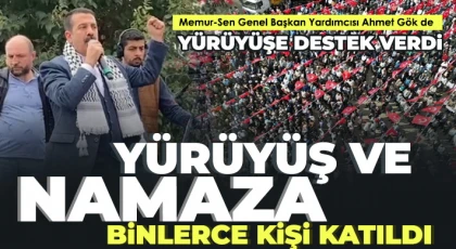 Gaziantep'te Filistin'e destek yürüyüşü yapılarak gıyabi cenaze namazı kılındı