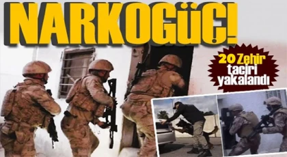 Gaziantep'te Narkogüç operasyonu: 20 gözaltı