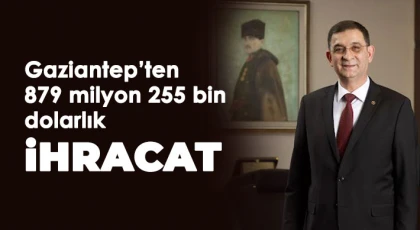 Gaziantep’ten 879 milyon 255 bin dolarlık ihracat