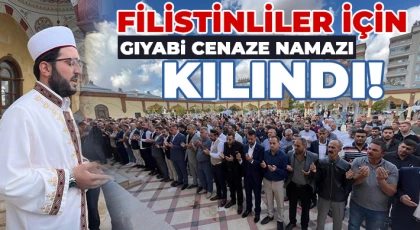 İsrail saldırısında hayatını kaybeden Filistinliler için gıyabi cenaze namazı