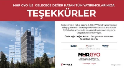 MHRGYO'dan Teşekkür