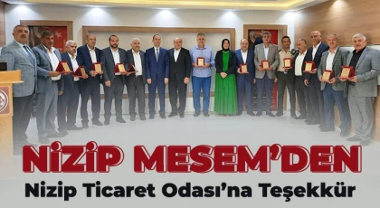 Nizip MESEM’den Nizip Ticaret Odası’na Teşekkür