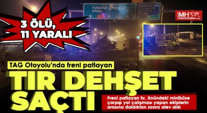 TAG Otoyolu'nda freni patlayan tır dehşet saçtı: 3 ölü, 11 yaralı