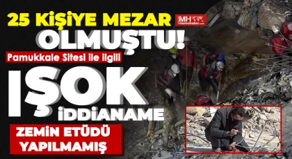 25 kişinin öldüğü Pamukkale Sitesi ile ilgili şok iddianame