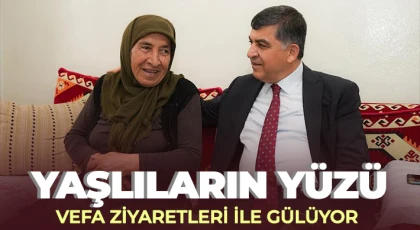 Başkan Fadıloğlu ziyaret ettiği büyüklerin duasını alıyor