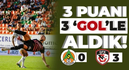 Gaziantep FK 3 puanla dönüyor! Alanyaspor : 0 - Gaziantep FK: 3