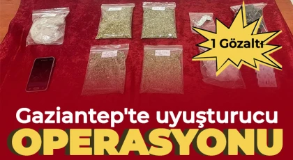 Gaziantep'te uyuşturucu operasyonu: 1 Gözaltı