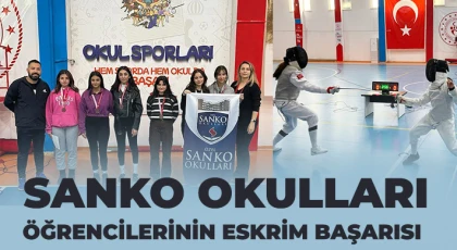 SANKO okulları öğrencilerinin eskrim başarısı