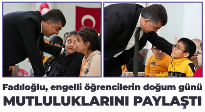 Başkan Fadıloğlu, öğrencilerle birlikte pasta kesti