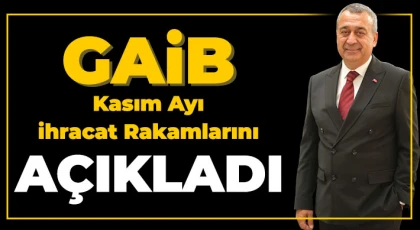 Bölgeden ve Gaziantep en yüksek Kasım ayı ihracatı