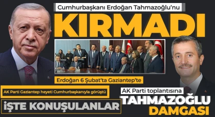 Gaziantep heyeti Cumhurbaşkanı Erdoğan ile görüştü