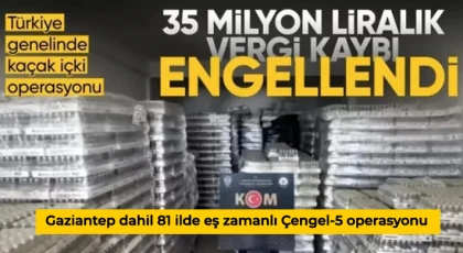 Gaziantep'te eş zamanlı Çengel-5 operasyonu
