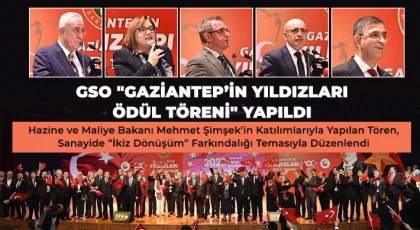 GSO "Gaziantep’in Yıldızları Ödül Töreni" Yapıldı