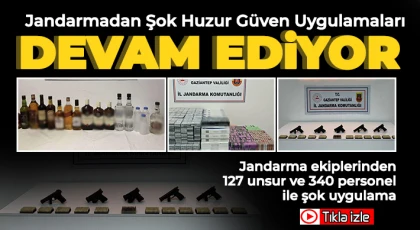 Jandarmadan Yılbaşı Öncesi Huzur Uygulaması