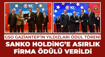 SANKO Holding’e asırlık firma ödülü verildi