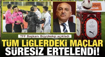 Türkiye’de tüm ligler süresiz olarak ertelendi