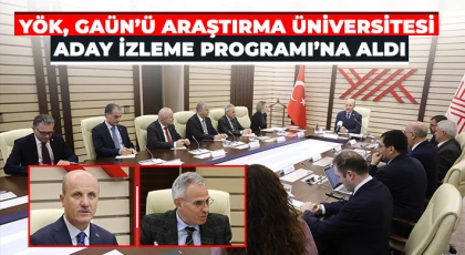 YÖK, GAÜN’ü Araştırma Üniversitesi Aday İzleme Programı’na Aldı