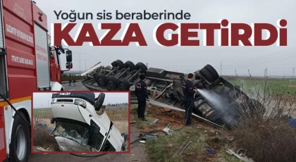 Yolcu minibüsü ile tır çarpıştı: 1 yaralı