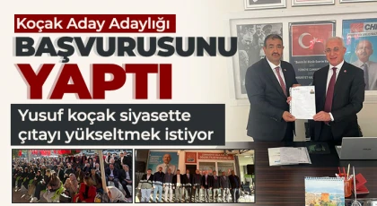 Yusuf Koçak başvurusunu Oğuzeli ilçe başkanına yaptı
