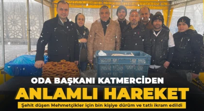 Cami cemaatine bin kişilik dürüm ve tatlı ikramı