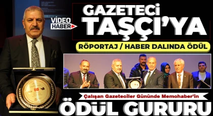 Gazeteci Taşçı’ya anlamlı ödül