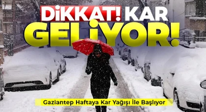 Gaziantep Haftaya Kar Yağışı İle Başlıyor