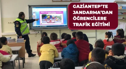Gaziantep’te jandarma’dan öğrencilere trafik eğitimi