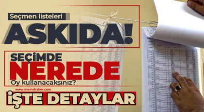 Seçmen listeleri askıda!