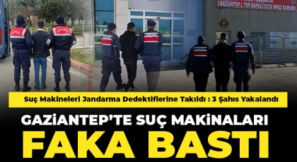 Suç Makineleri Jandarma Dedektiflerine Takıldı : 3 Şahıs Yakalandı