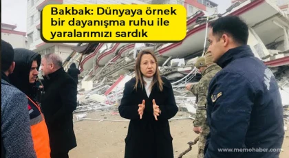 Bakbak: Dünyaya örnek bir dayanışma ruhu ile yaralarımızı sardık