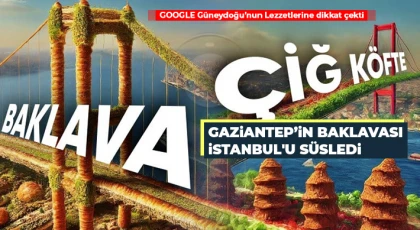 Baklava ve çiğ köfteden oluşan İstanbul paylaşımı