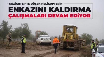 Bölgeye yeni yol açılırken, kaza kırım ekibi çalışmasını sürdürüyor