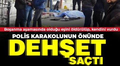 Boşanma aşamasında olduğu eşini öldürülüp, kendini vurdu