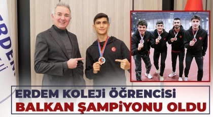 Erdem Koleji öğrencisi Balkan şampiyonu oldu