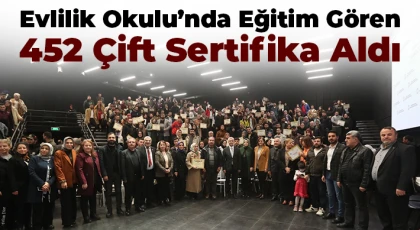 Evlilik Okulu’nda eğitim gören çiftler sertifikasını aldı