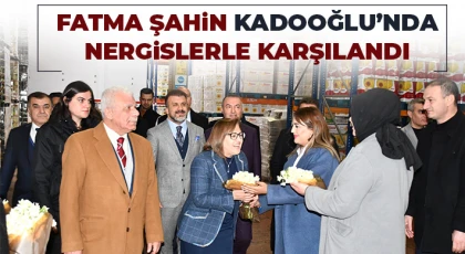 Fatma Şahin Kadooğlu’nda Nergislerle Karşılandı