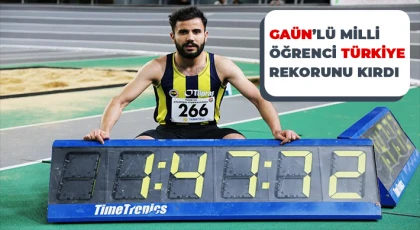 GAÜN’lü milli öğrenci Türkiye rekorunu kırdı
