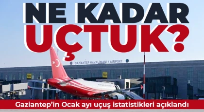 Gaziantep’in Ocak ayı uçuş istatistikleri açıklandı