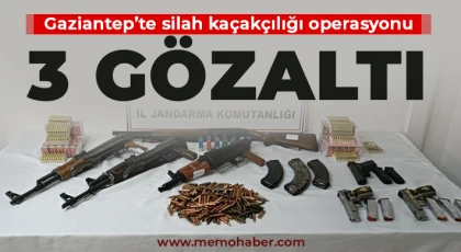 Gaziantep’te silah kaçakçılığı operasyonu: 3 gözaltı