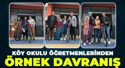Köy okulu öğretmenlerinden örnek davranış