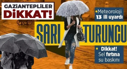 Meteoroloji'den Gaziantep için uyarı geldi! Kar, fırtına ve sağanak...