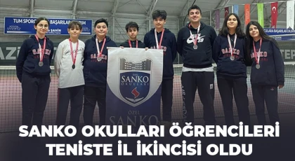 SANKO Okulları öğrencileri teniste il ikincisi oldu