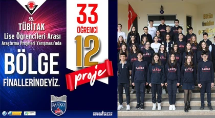 SANKO Okulları’nın 12 Projesi TÜBİTAK Bölge Finallerine Gidiyor