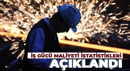 Aylık ortalama işgücü maliyeti 2022 yılında 11 bin 602 TL oldu