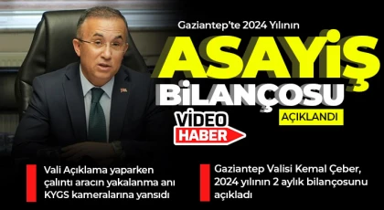 Gaziantep’te 2024 Yılının Asayiş Bilançosu Açıklandı