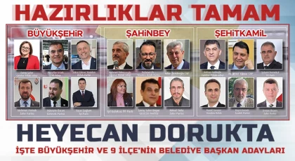 Gaziantep'te başkan adayları son düzlükte!