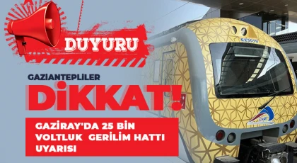  Gaziray'da 25 bin voltluk gerilim hattı uyarısı