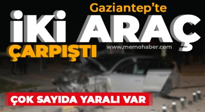 İki aracın çarpışması sonucu ortalık savaş alanına döndü
