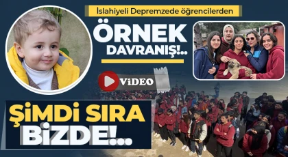 İslahiyeli Depremzede öğrencilerden örnek davranış!..