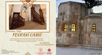 Nizip Fevkani Camii ilk teravih namazında ibadete açılıyor